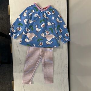 Baby Boden 12-18m, Blue and Pink Duck Outfit